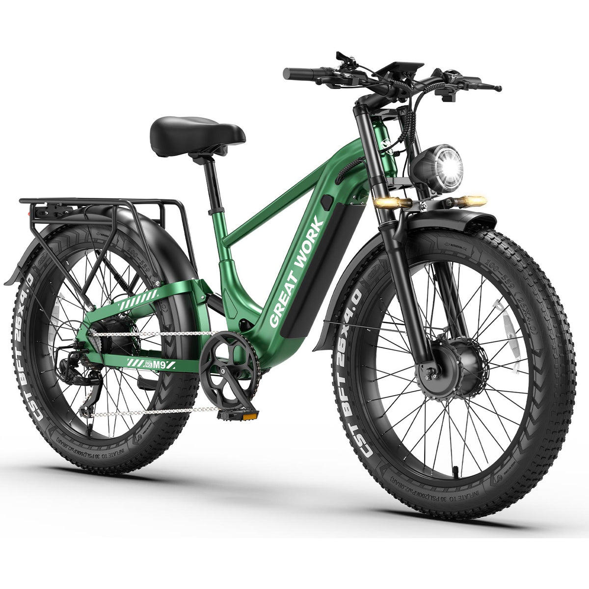 GREATWORK M9 8000W Peak Dual Motor Electric Bike | 45 MPH | 52V 30Ah