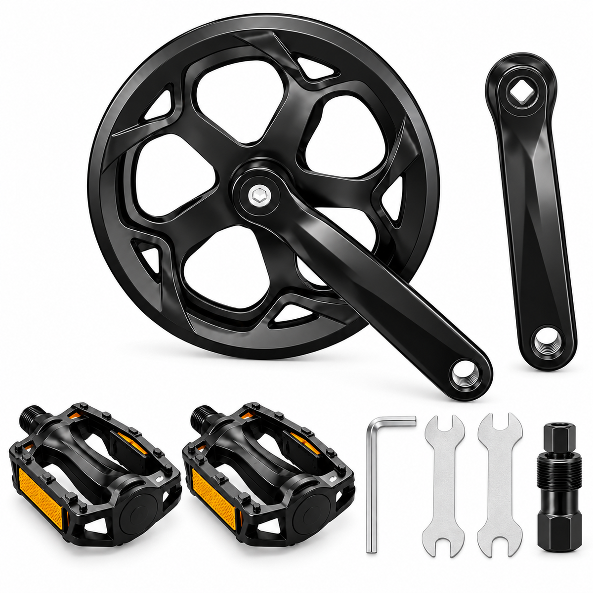 48T Chainring Crank Arm Pedals & Tools 4-in-1 Kit for Greatwork M8 / M8 Pro / M7 / M7 Pro