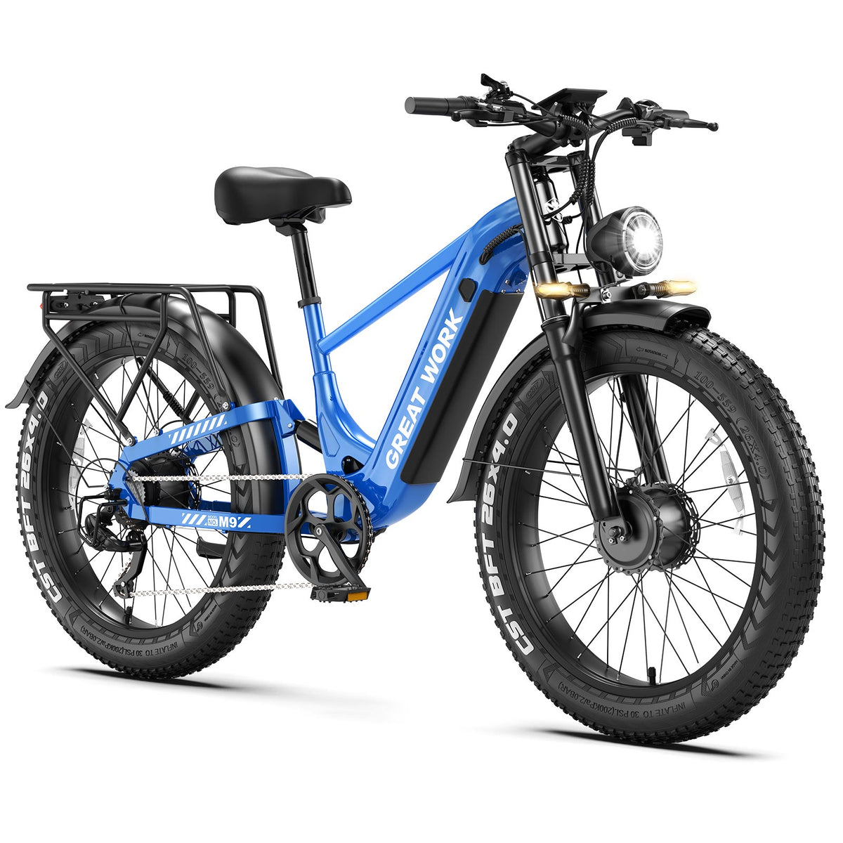 GREATWORK M9 8000W Peak Dual Motor Electric Bike | 45 MPH | 52V 30Ah