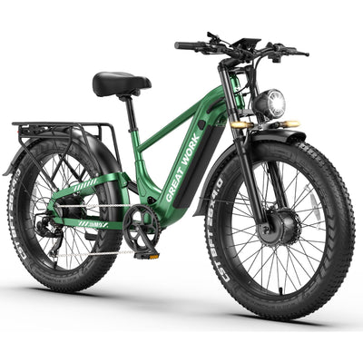 GREATWORK M9 8000W Peak Dual Motor Electric Bike | 45 MPH | 52V 30Ah