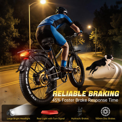 GREATWORK M9 8000W Peak Dual Motor Electric Bike | 45 MPH | 52V 30Ah