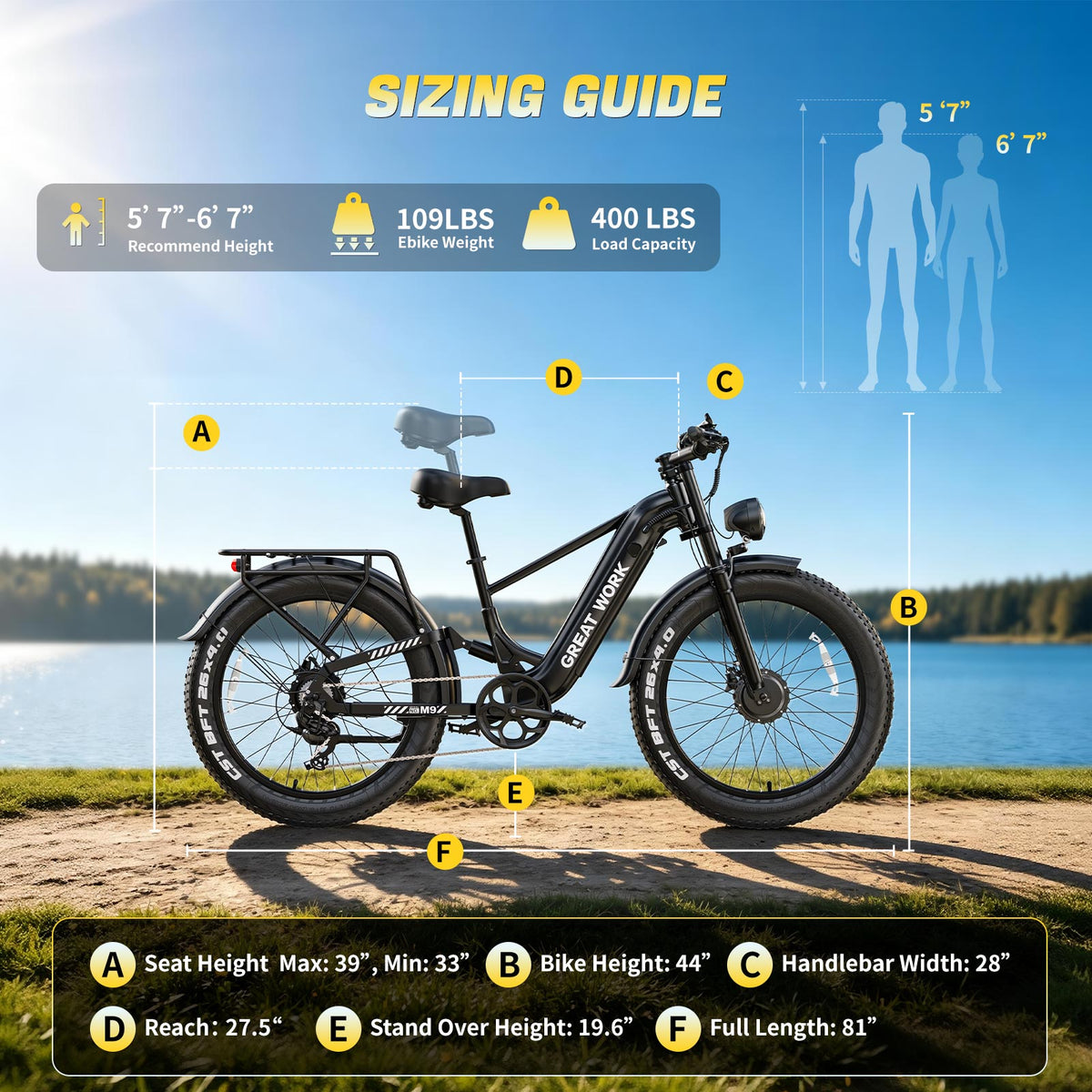 GREATWORK M9 8000W Peak Dual Motor Electric Bike | 45 MPH | 52V 30Ah